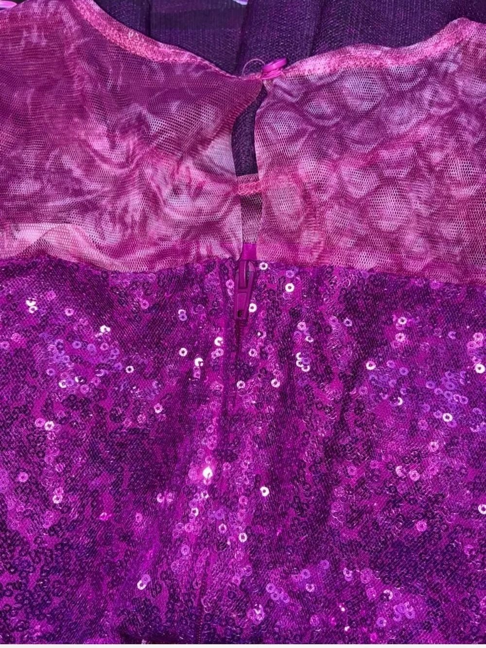 Descendants Disney Sparkling Purple Sequin & Layered Tulle Costume Dress